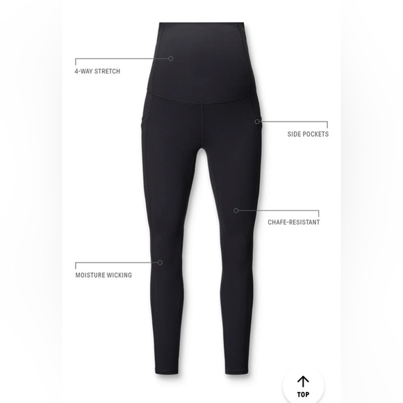 Fabletics PureLuxe High-Waisted Maternity 7/8 Legging size Large - Picture 5 of 9